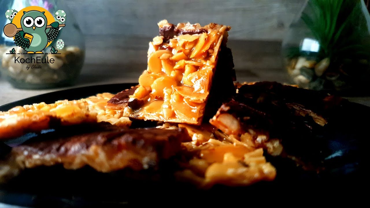 Nussige Weihnachtskekse /Florentiner Plätzchen / klassische Rezepte für den Keksteller