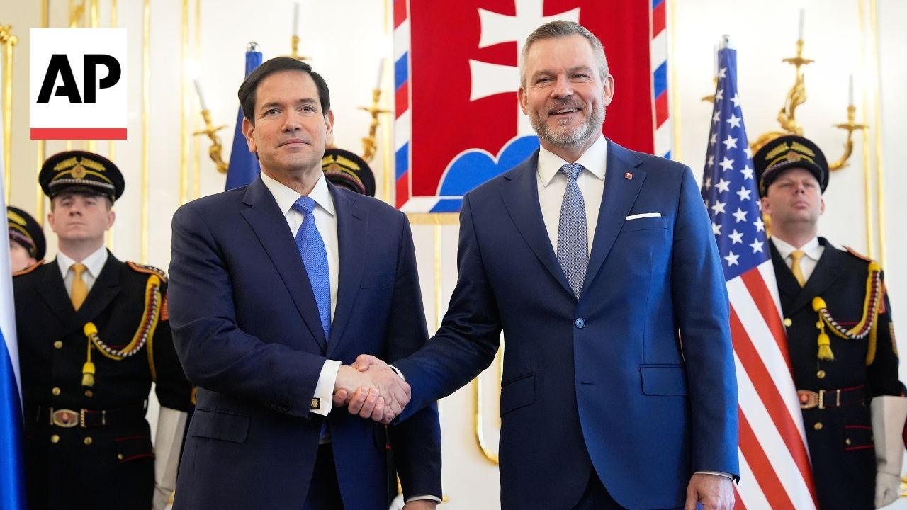 Marco Rubio meets Slovakian President Peter Pellegrini in Bratislava