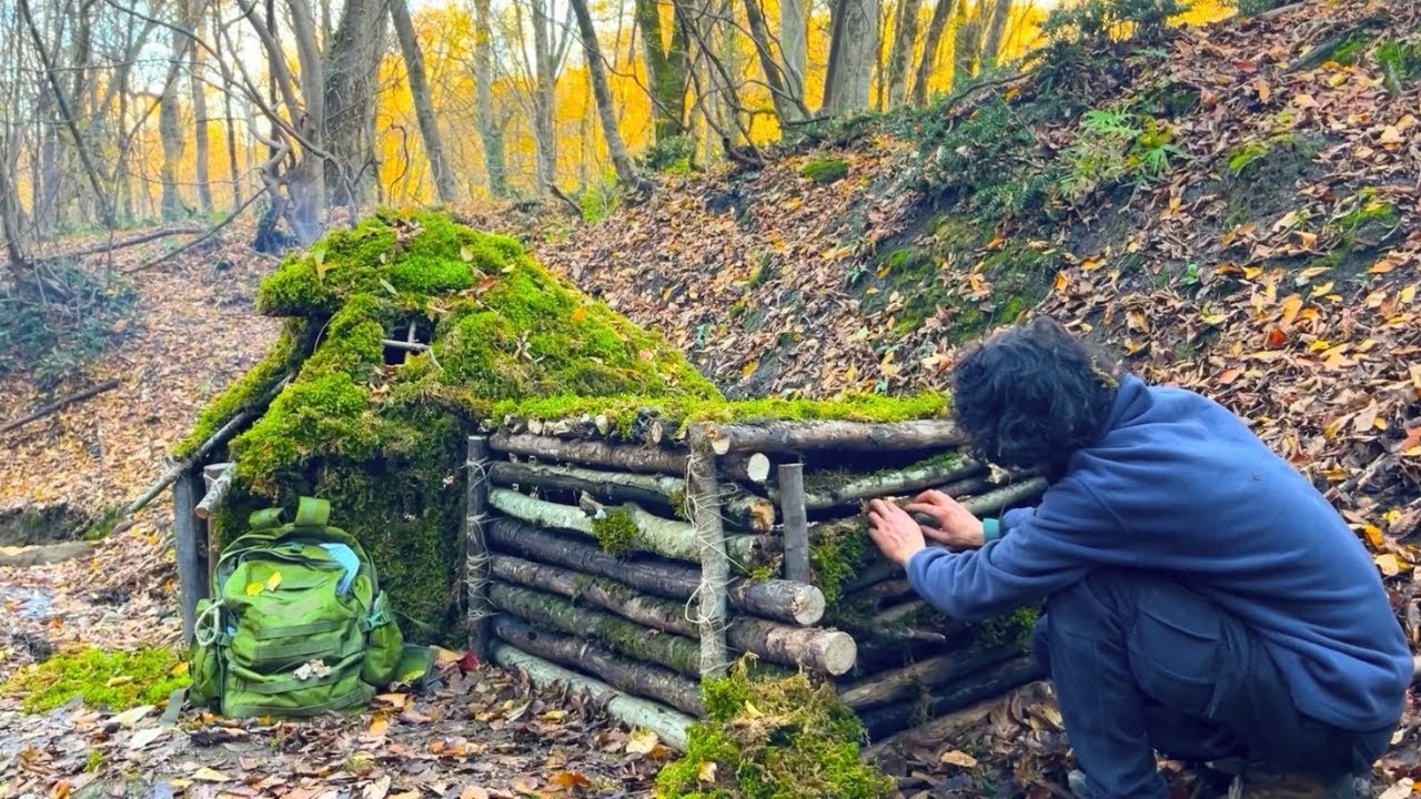 Building a forest cabin was a tough challenge, bro — stay with me till the end 💪🌲