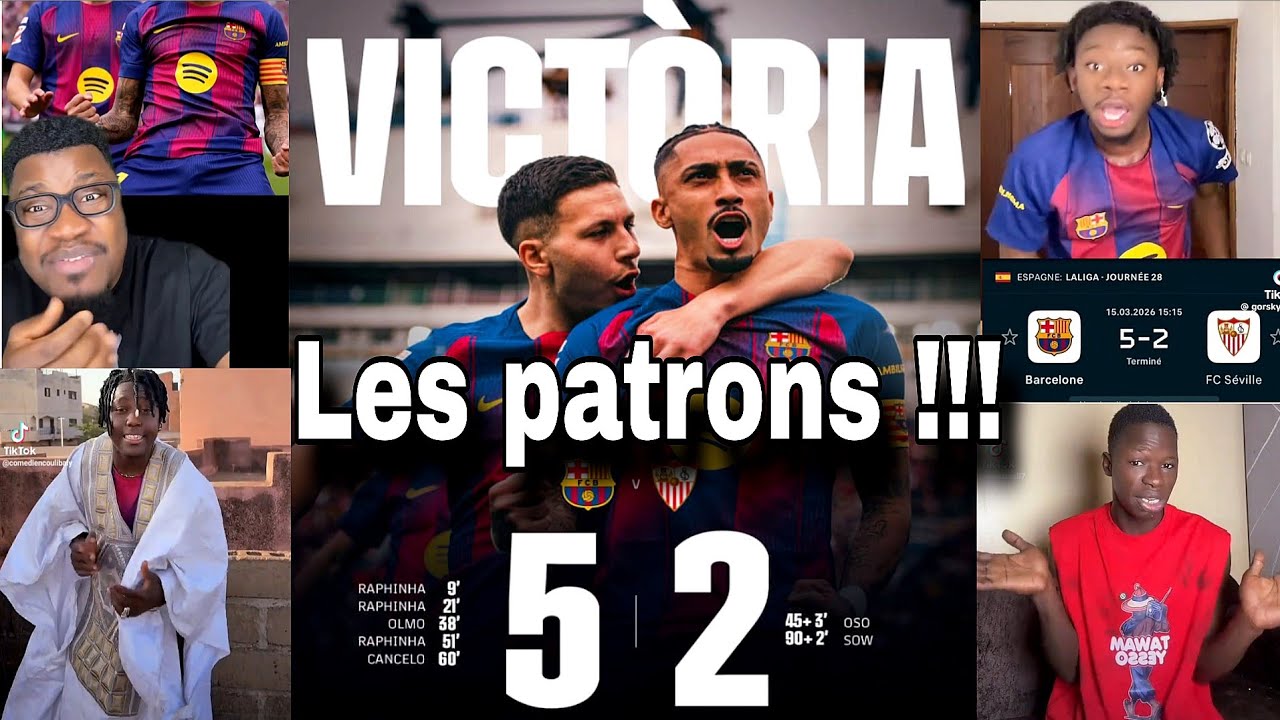 Le Barça écrase Séville, regardez la réaction incroyable des supporters 🤣