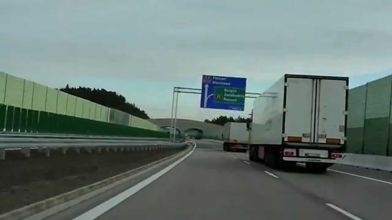 Autostrada A2 Świecko - Nowy Tomyśl, przejazd w kierunku Nowego Tomyśla 2,5x