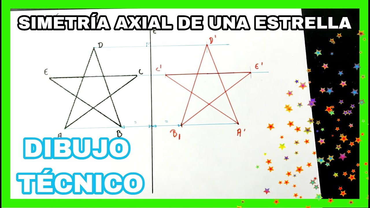 SIMETRÍA AXIAL - simétrica de una estrella de 5 vértices