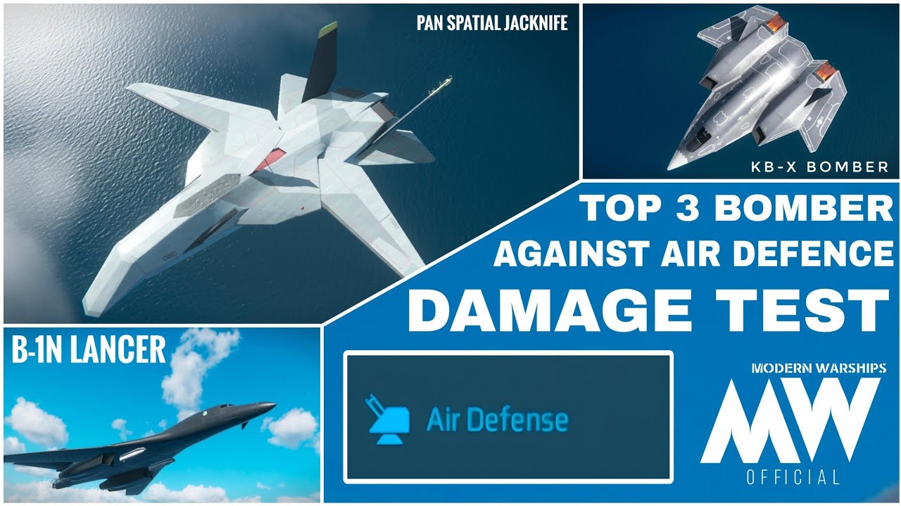 TOP 3 Bomber Against Air Defence Damage Test 💥- Best Solution 🔥- Modern Warships