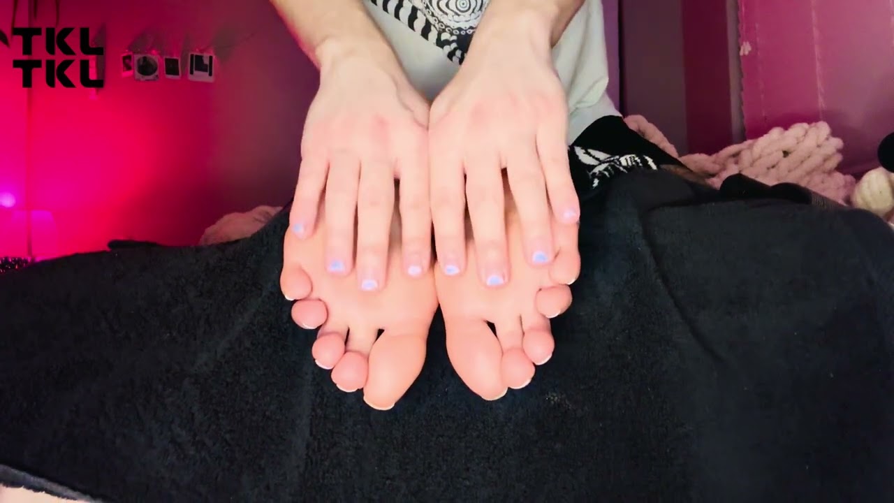 Tickling feet of my GF