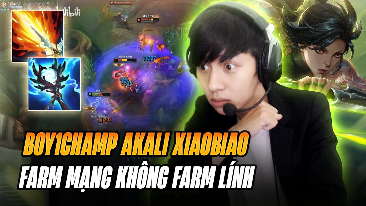 BOY1CHAMP AKALI TRUNG QUỐC XIAOBIAO LỐI CHƠI SIÊU HỔ BÁO ĐỔI MẠNG LIÊN TỤC VỚI ĐỐI THỦ VÀ CÁI KẾT