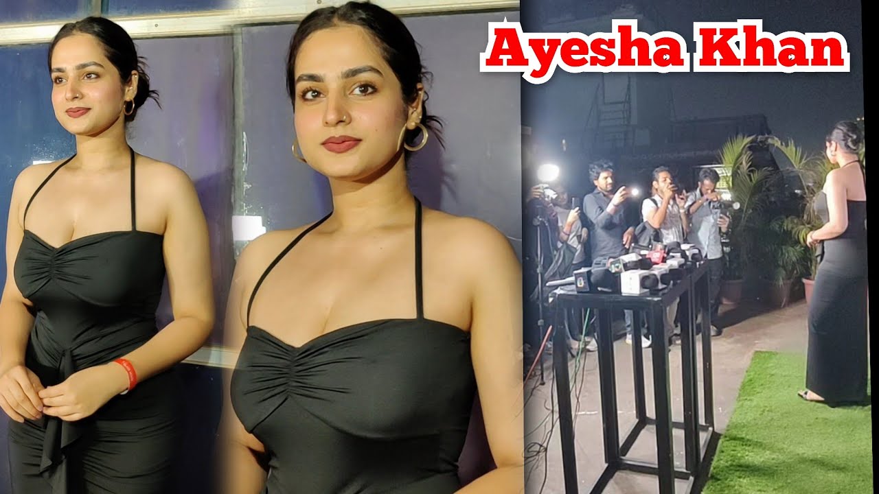 Ayesha Khan looks So Hottie and Gorgeous in Black Party Wear At Abhishek Kumar Reunion Party