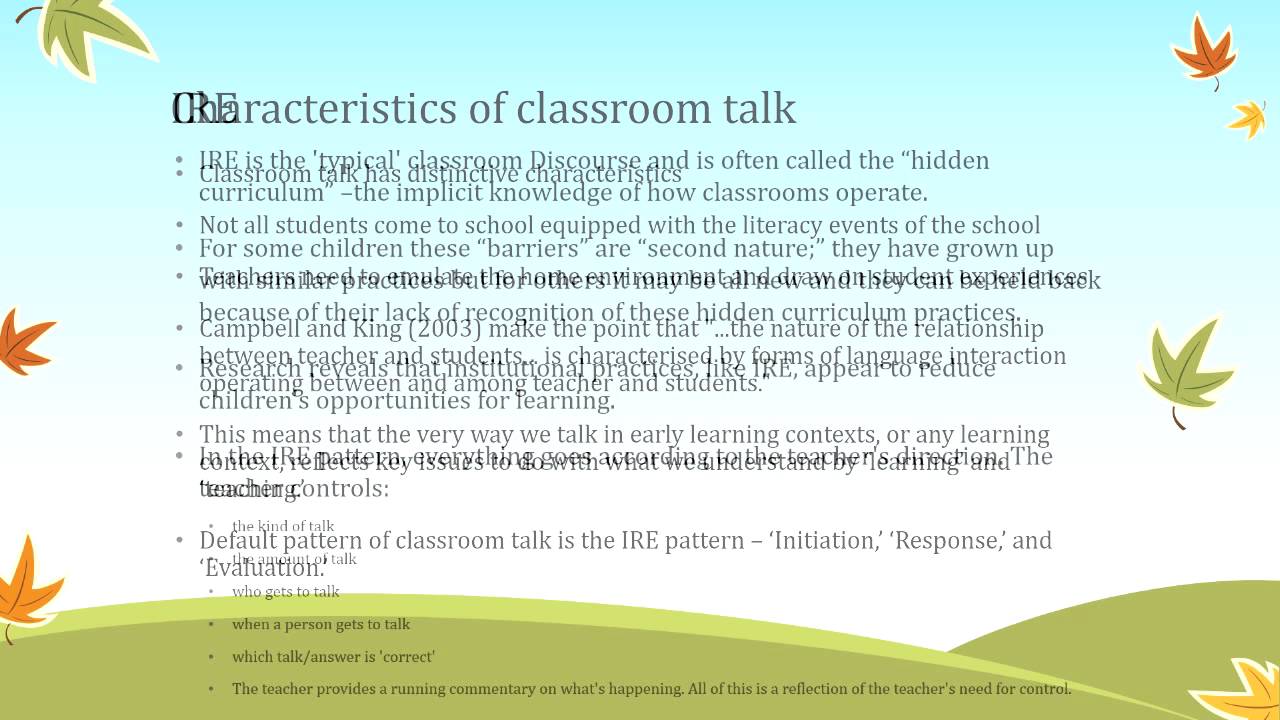 Oracy in the early childhood classroom
