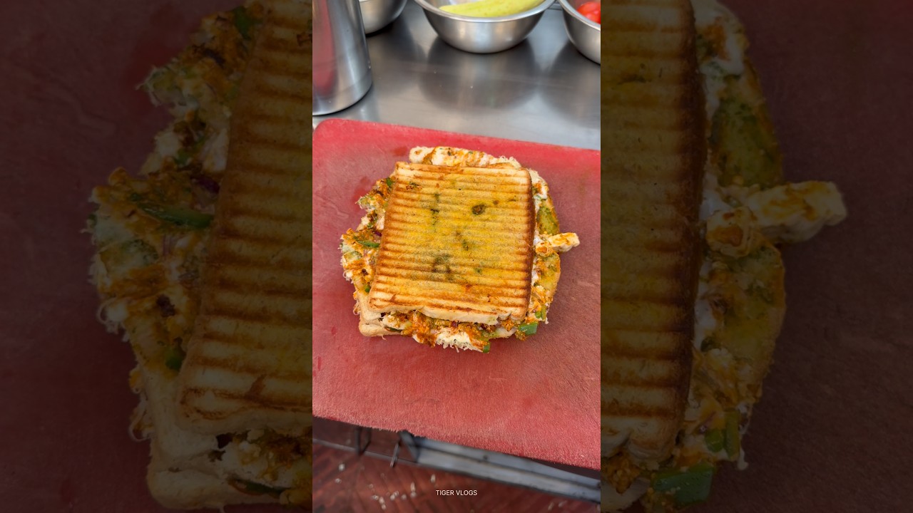 Mumbai Four Layer Paneer Cheese Slice Sandwich | Indian Street Food |