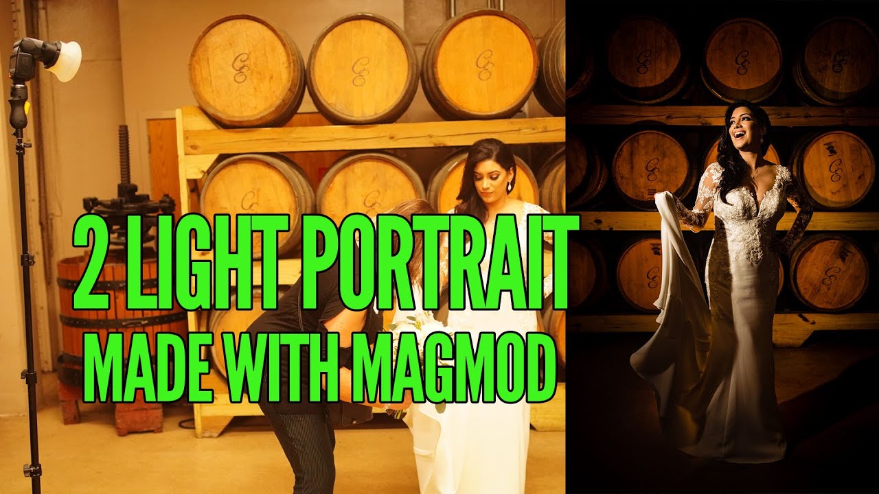 2 Light Portrait | Magmod Mastery 001 | Bridal portrait with 2 magmod lights