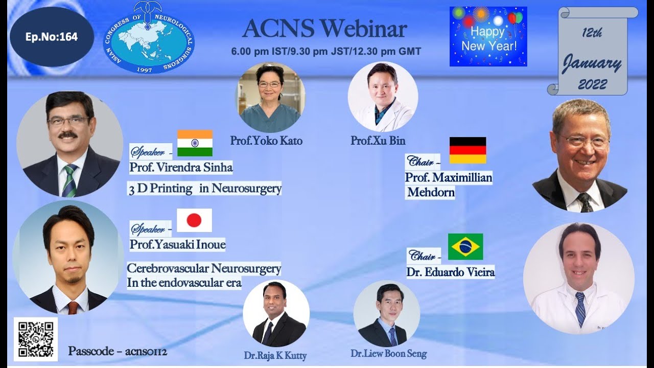 ACNS Webinar - Jan 12 - 3D Printing in Neurosurgery & Cerebrovascular Surgery in the Endovascular Er
