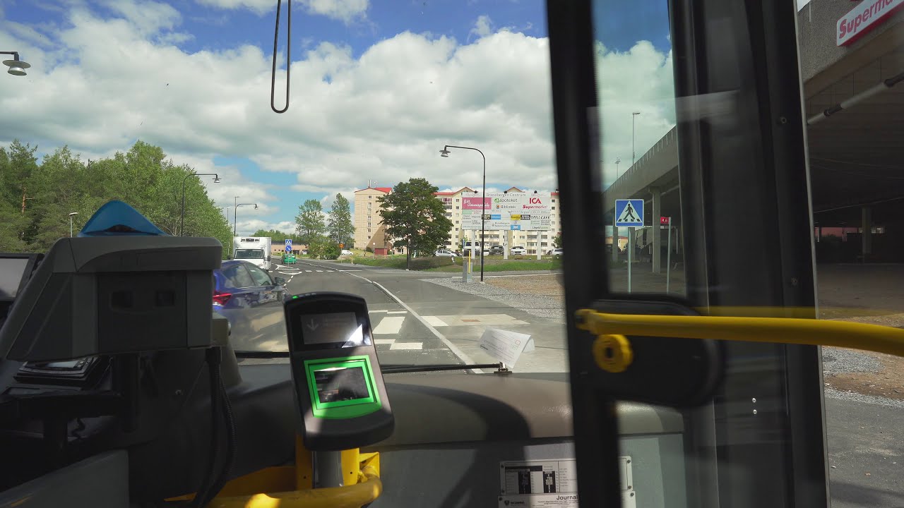 Sweden, Stockholm, bus 838 ride from Handens Närsjukhus Sjukhusentrén to Haninge Centrum