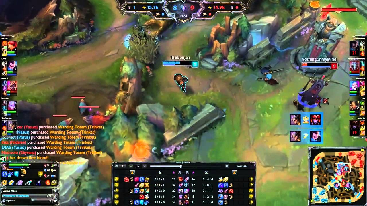 Twisted Fate|Outplay all the Team |unofficial penta by Doujan