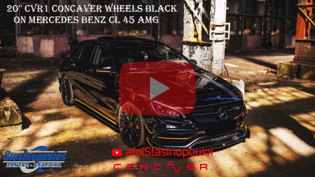 20'' CVR1 CONCAVER WHEELS BLACK ON MERCEDES BENZ CLA 45 AMG