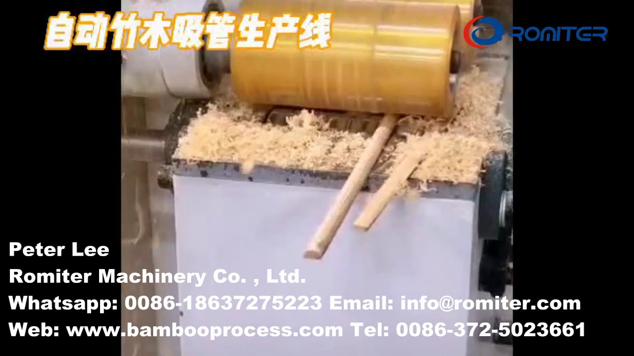 High Speed Drinking Bamboo Straw Making Machine