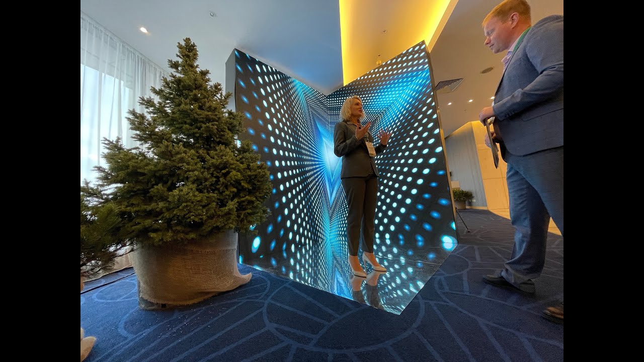 Led-фотозона из светодиодных экранов.