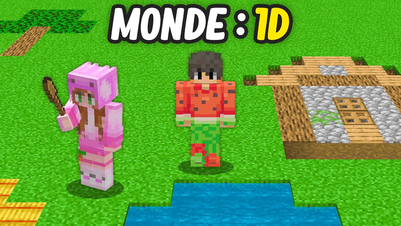 On a survécu 24h sur Minecraft 1D.. (impossible)