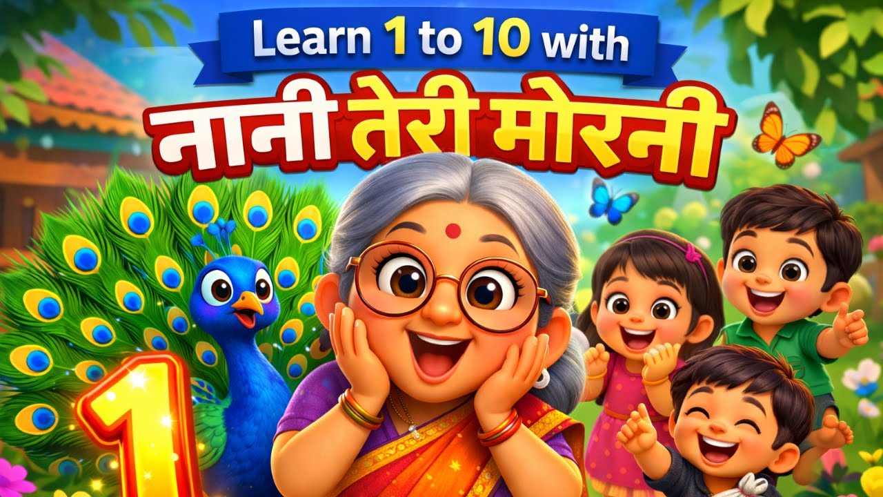 नानी तेरी मोरनी 🦚 | Nani Teri Morni | 3D Animated Hindi Counting Rhyme