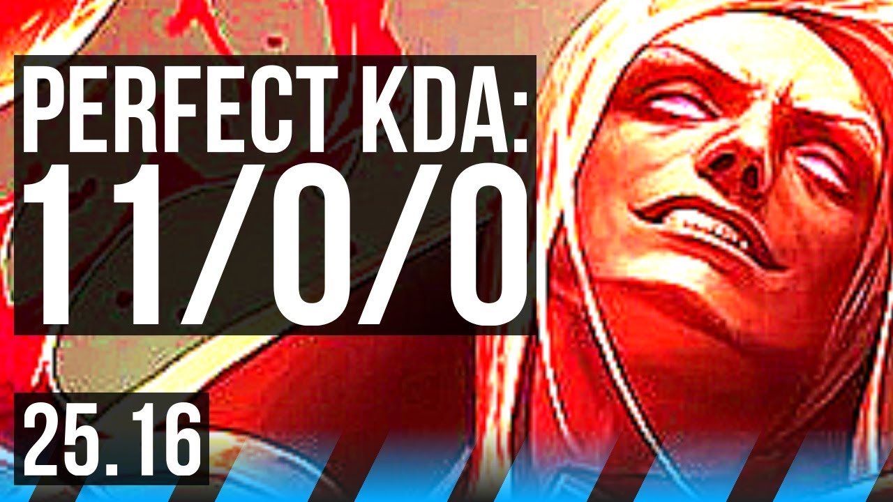 VLADIMIR vs ZED (MID) | 11/0/0, 8 solo kills, Legendary | KR Master | 25.16