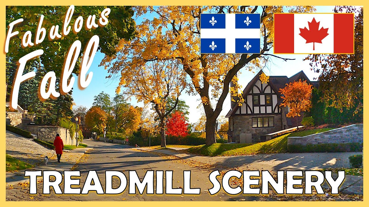 Treadmill Workout Scenery | Virtual Running Video | 1 Hour Virtual Run | Westmount, Montreal, Canada