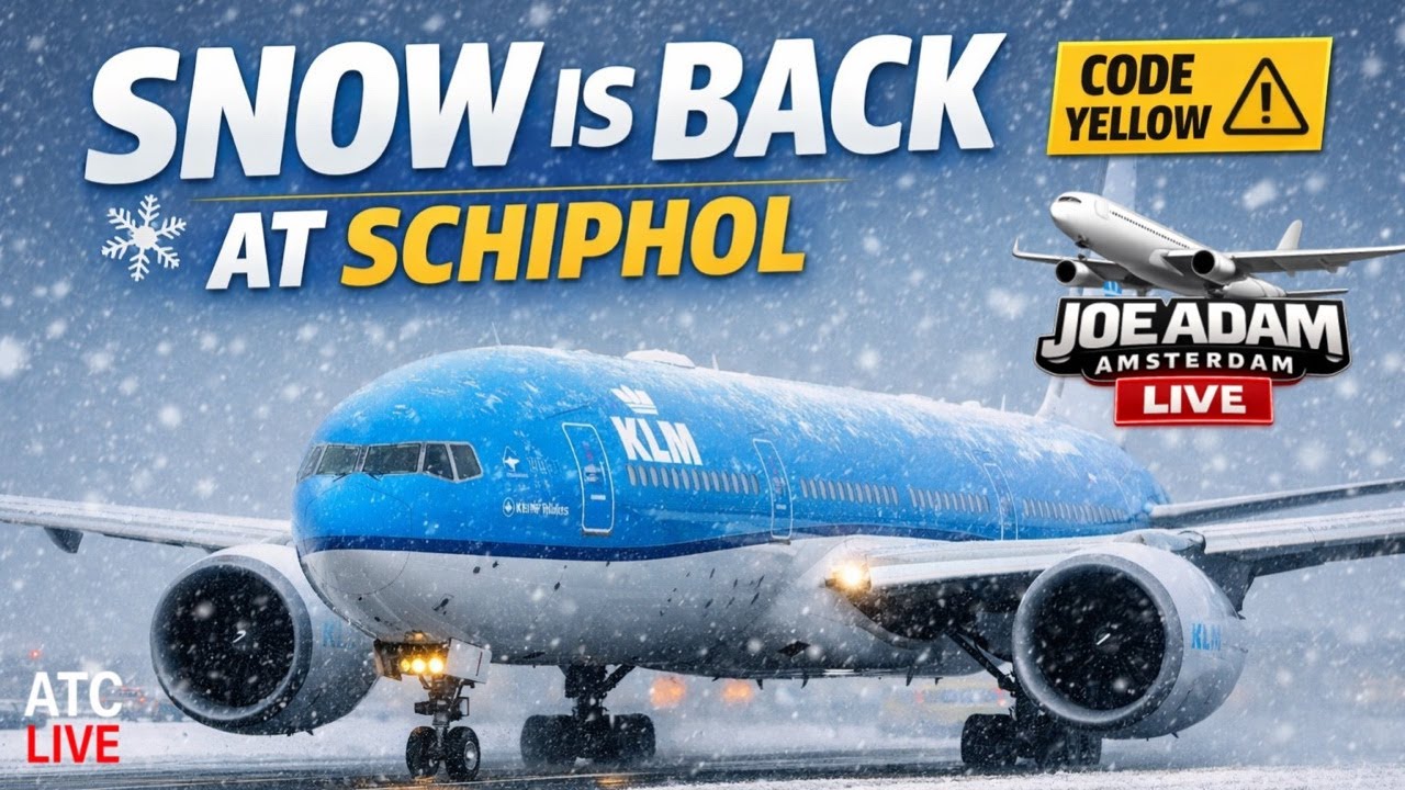 🔴 LIVE: SNOW RETURNS at Amsterdam Schiphol Airport ❄️ | Jan 29, 2026