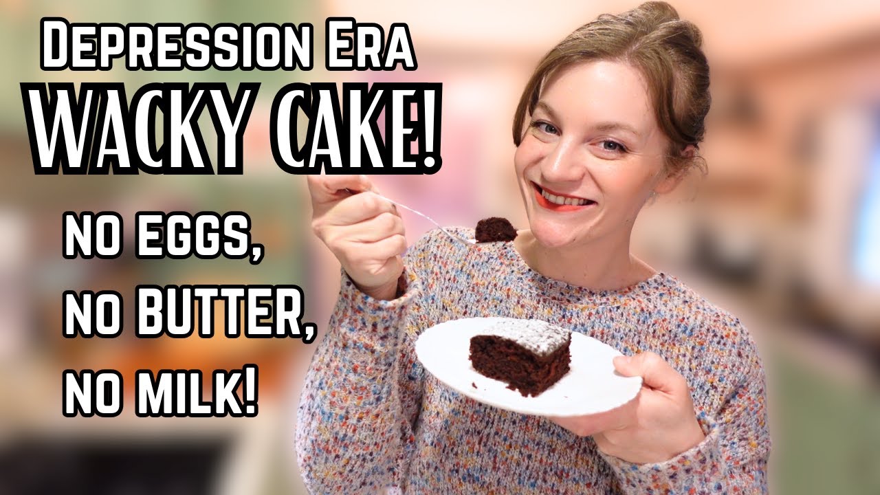 MAKING A GREAT DEPRESSION CHOCOLATE WACKY CAKE! NO EGGS, NO BUTTER & NO MILK RECIPE
