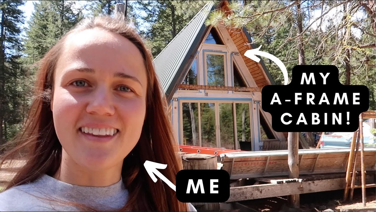 Getting My Brother's Help TILING MY A-FRAME Cabin in the Woods - Pt. #15