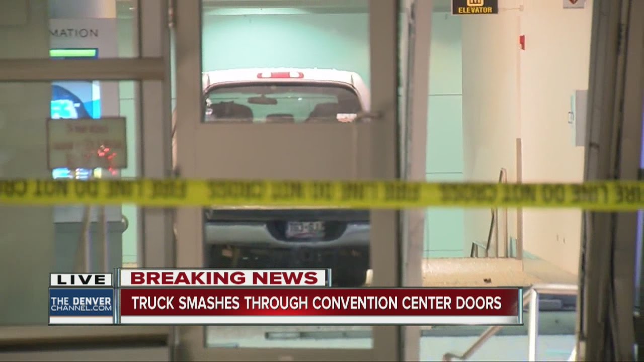 Truck smashes through Colorado Convention Center doors