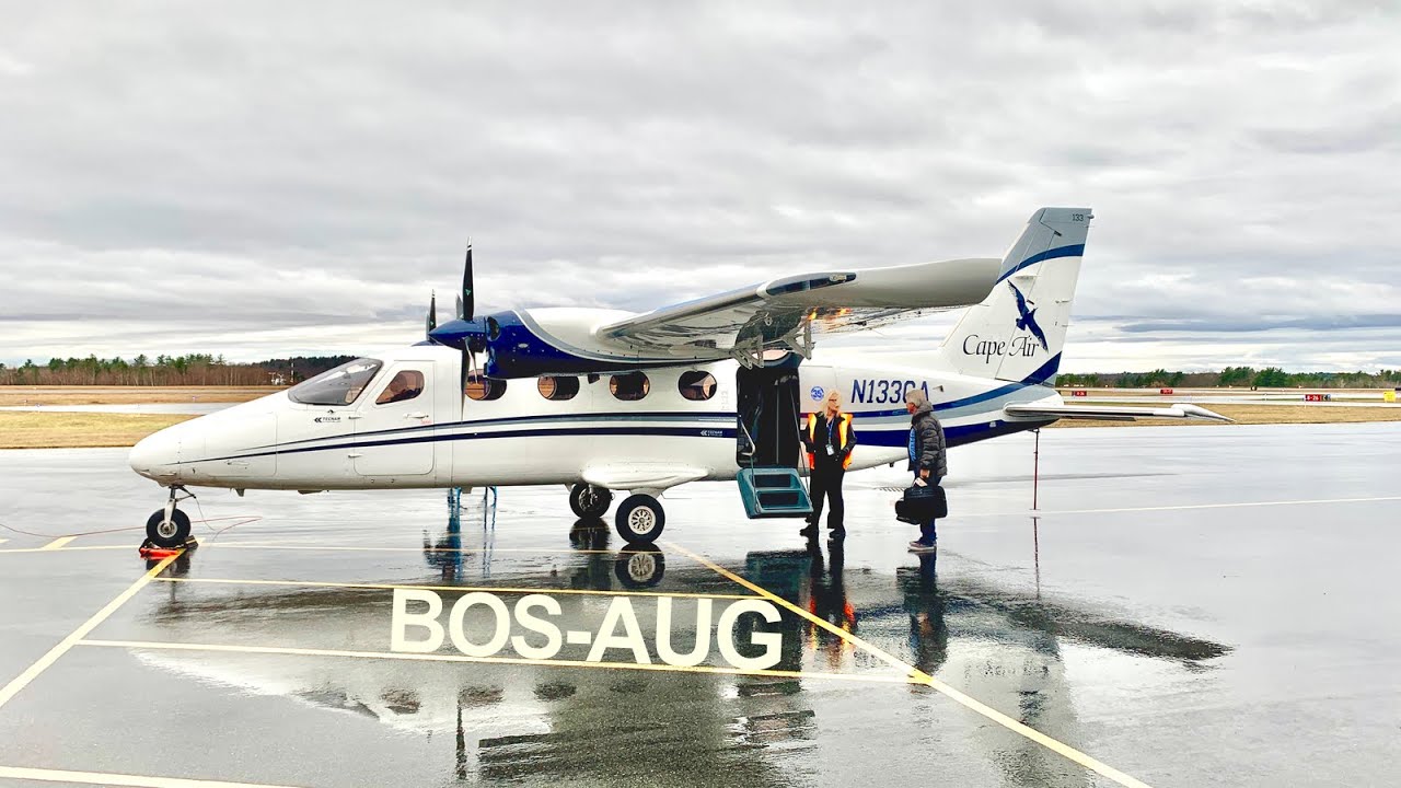 CAPE AIR Full Flight — Boston to Augusta — Tecnam P2012 Traveler – 4K