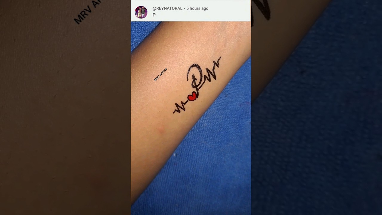 very simple P letter tattoo ❤️👌 #trend #fashion #world #best #2023