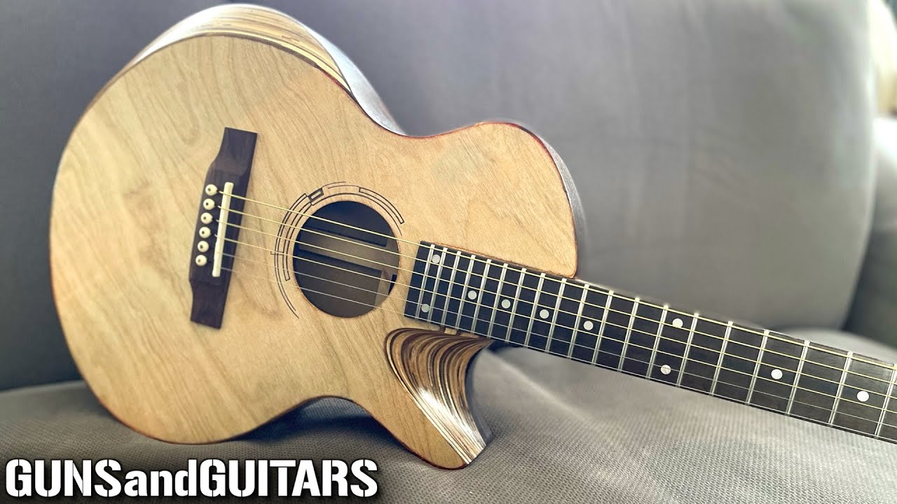 Laser Cut Plywood Acoustic Guitar Sound Demo!