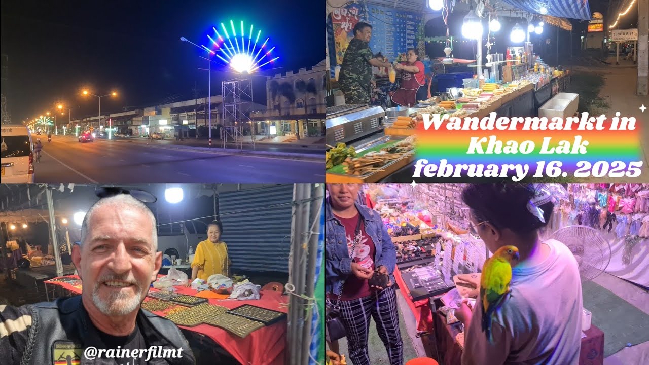 2025 february 16. Burmesen Wandermarkt in Khao Lak, Thailand