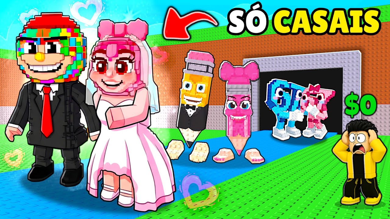 $0 A 100 TRILHÕES COM SÓ CASAIS NESSE ROUBE UM BRAINROT - DESAFIO