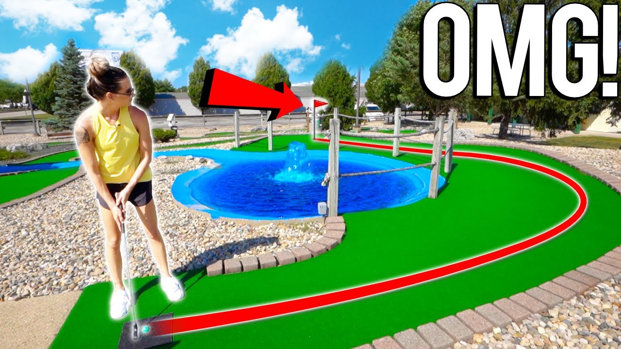 This Mini Golf Course is SUPER Challenging! - So Much Water!