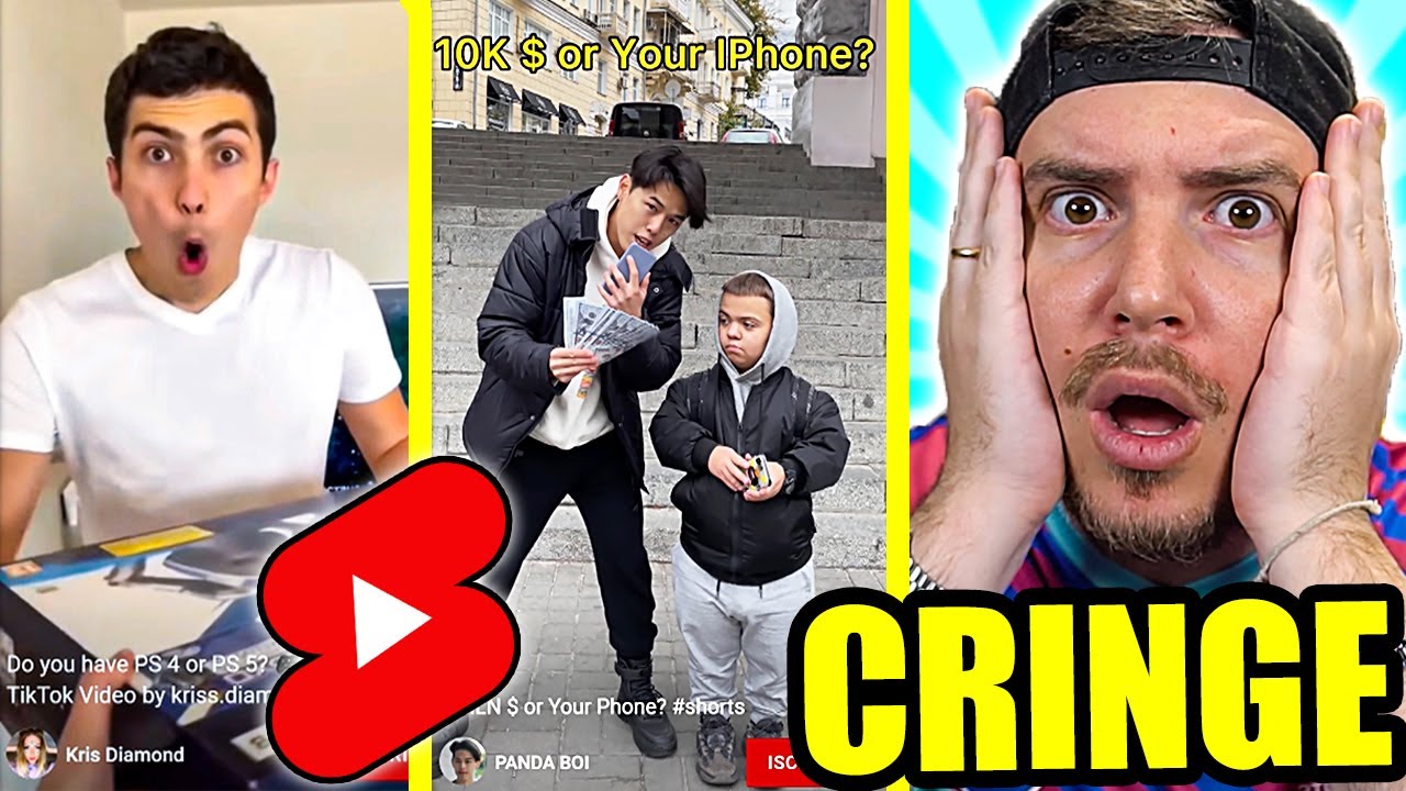 REAZIONE agli SHORTS di YOUTUBE (molto PEGGIO di TikTok) *cringe cubico*