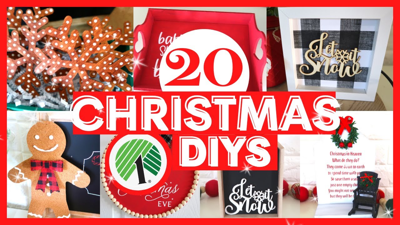 20 Dollar Tree Christmas DIY Decor Crafts that everyone will be making!