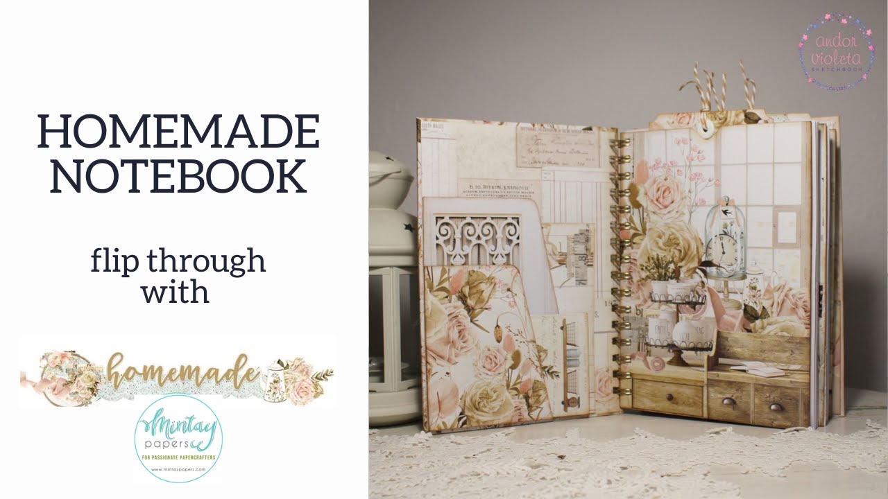 Homemade collection Notebook with Mintay Papers