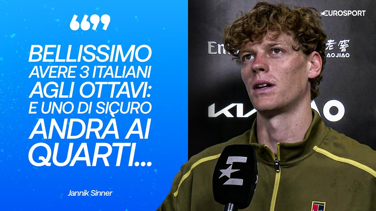SINNER dopo la vittoria su Spizzirri: "Oggi il tetto mi ha aiutato, partita dura" | AUSTRALIAN OPEN