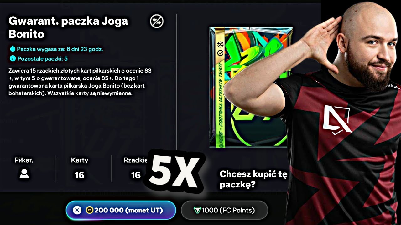 OTWIERAM 5x PACZKĘ z GWARANTOWANYM JOGA BONITO w FC26! CZY WARTO ROBIĆ SBC o PAQUETĘ?