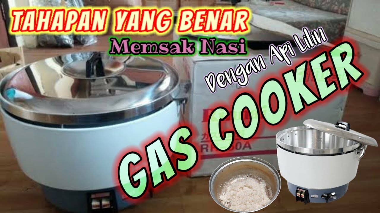 Cara memasak nasi dengan gas cooker Rinnai dan tips penggunaan api lilin pada rice cooker gas