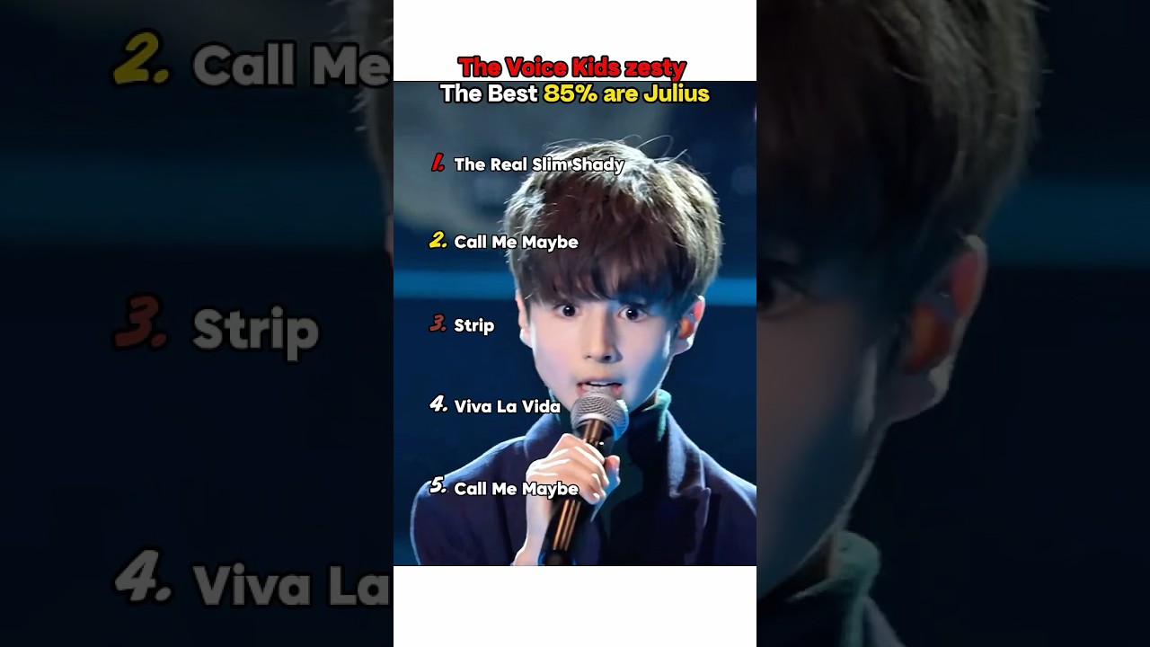 The Voice Kids zesty  The Best 85% are Julius #musique #Auditions #thevoice #kids #Julius