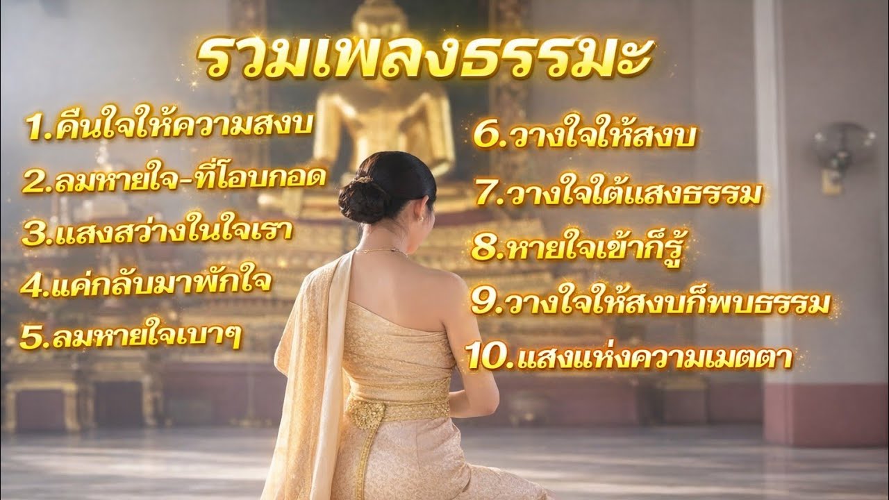Ep34✨รวมเพลงธรรมะ​ฉบับเต็ม🌺Buddhist Meditation Music | Dharma Songs Full Album for Relaxing #lofi 