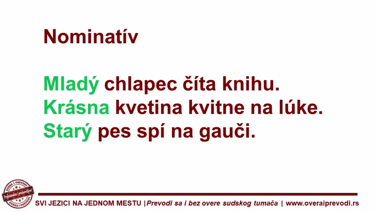 👉 28. epizoda – Slovački za Naše |  Pridevi u padežima