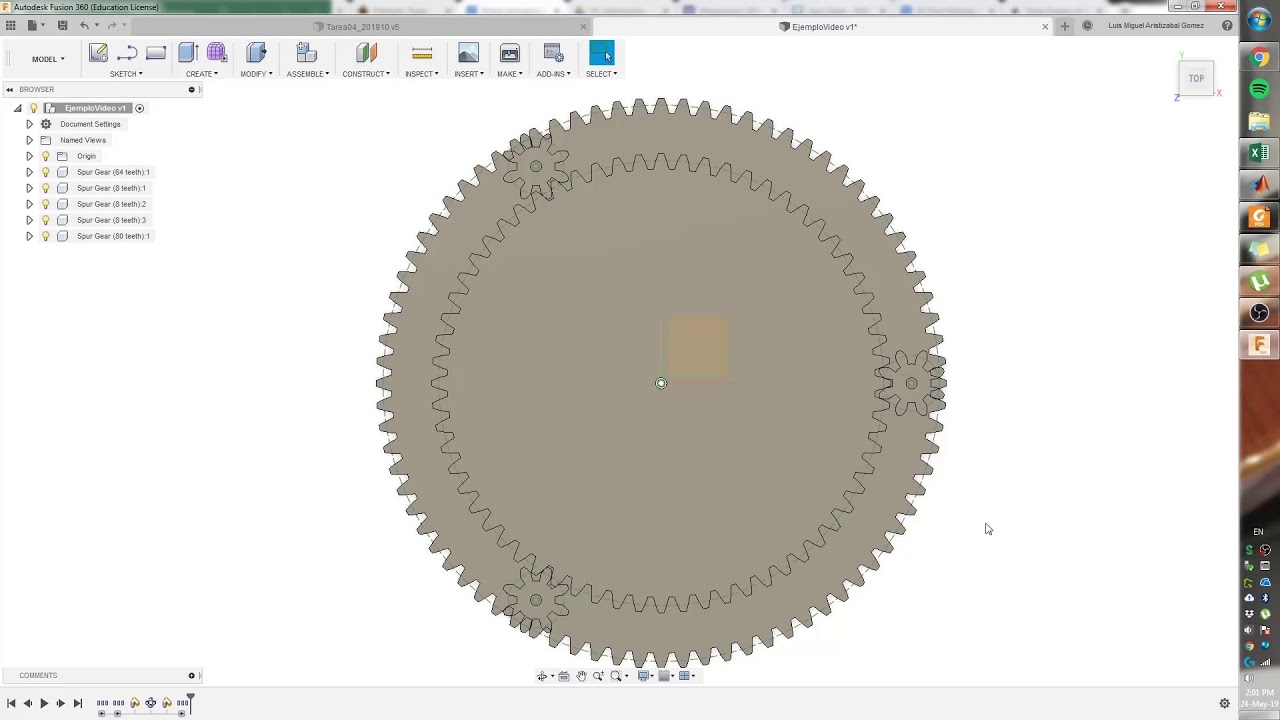 ¿Cómo crear un tren de engranajes planetarios en Fusion 360? (Parte 1 de 2)