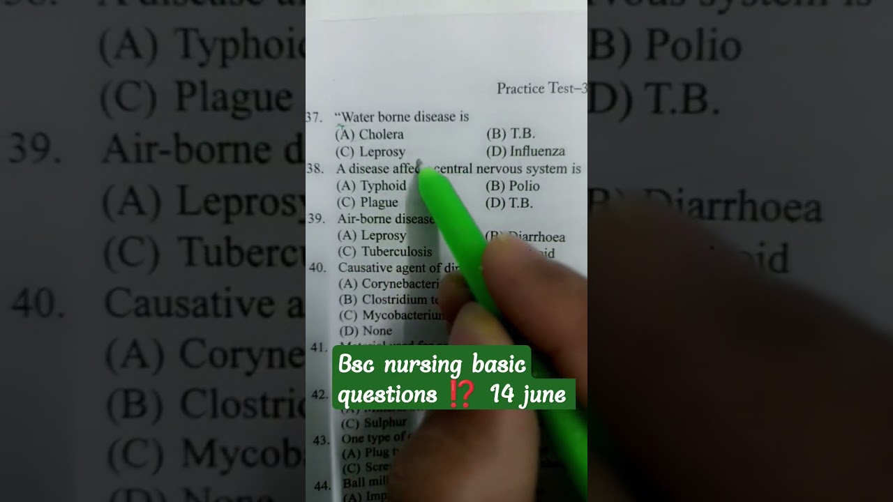 bsc nursing basic questions ⁉️