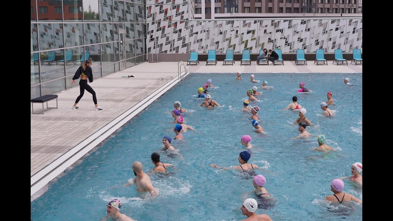 Аквааэробика урок 2024, StrengthMobility aquafitness class. Music removed due to copyright