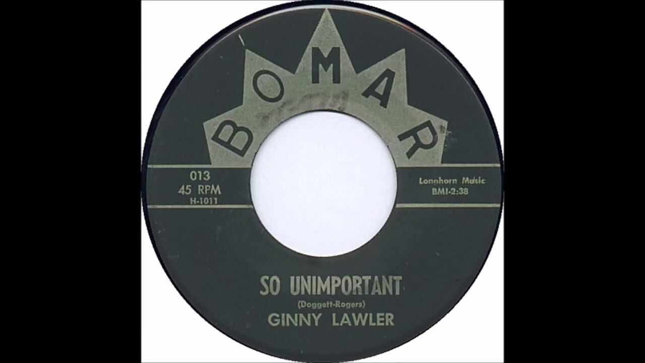 Ginny Lawler - So Unimportant - Bomar 013 - (1964)