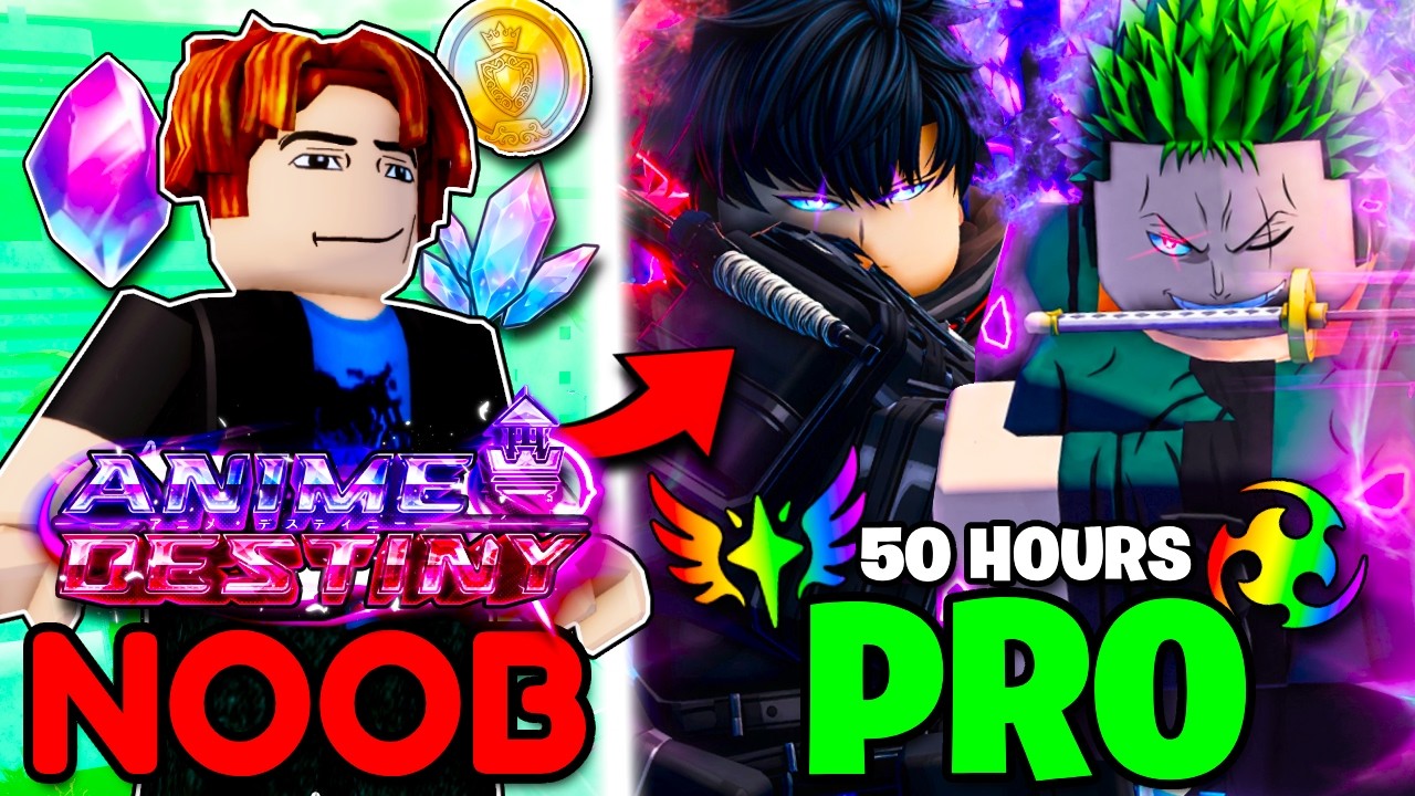 Я потратил 50+ часов, пройдя путь от НОВИЧКА до ПРО в Anime Destiny за одно видео! (Roblox)