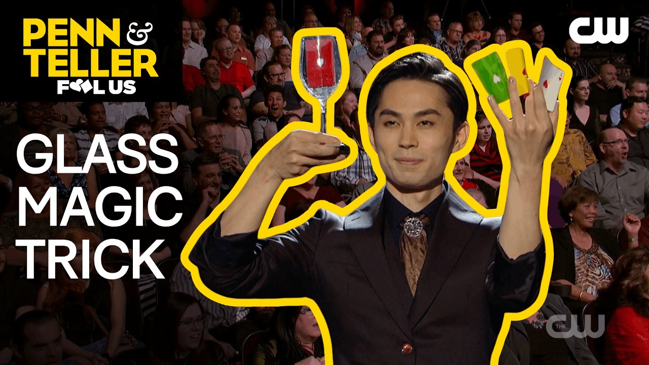 Japoński magik oszukuje Penna i Tellera za pomocą magicznych sztuczek z użyciem szklanych kart | Penn i Teller: Oszukajcie nas | The CW