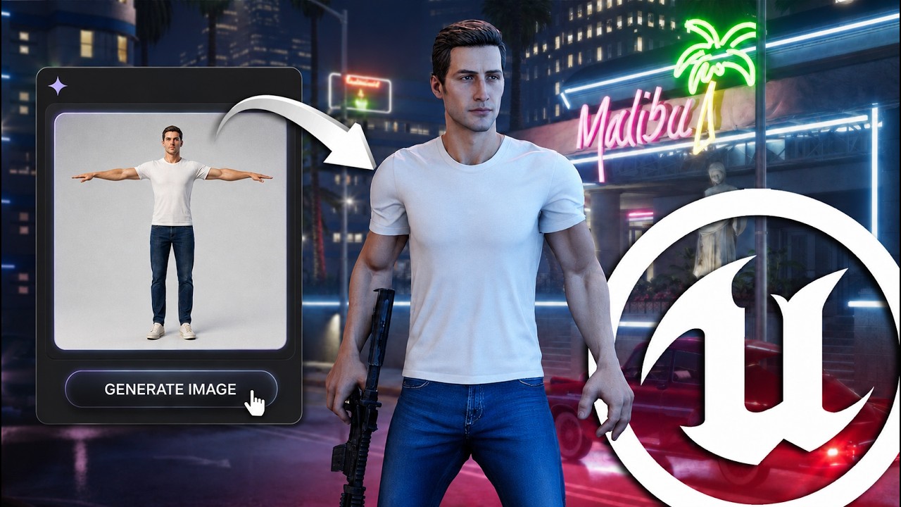 Transformei uma Imagem em um Personagem 3D JOG&Aacute;VEL com IA