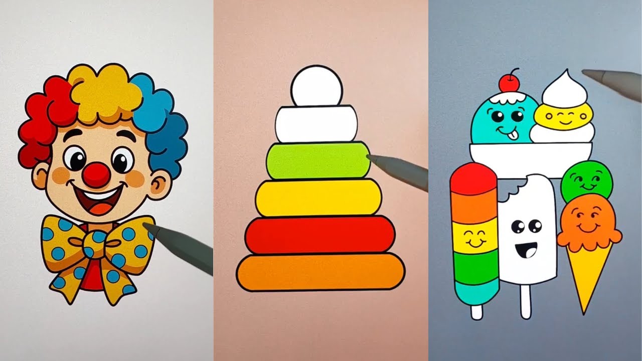 Coloring Icecream | Coloring for kids | Satisfying coloring | Colorful Drawings | Colors